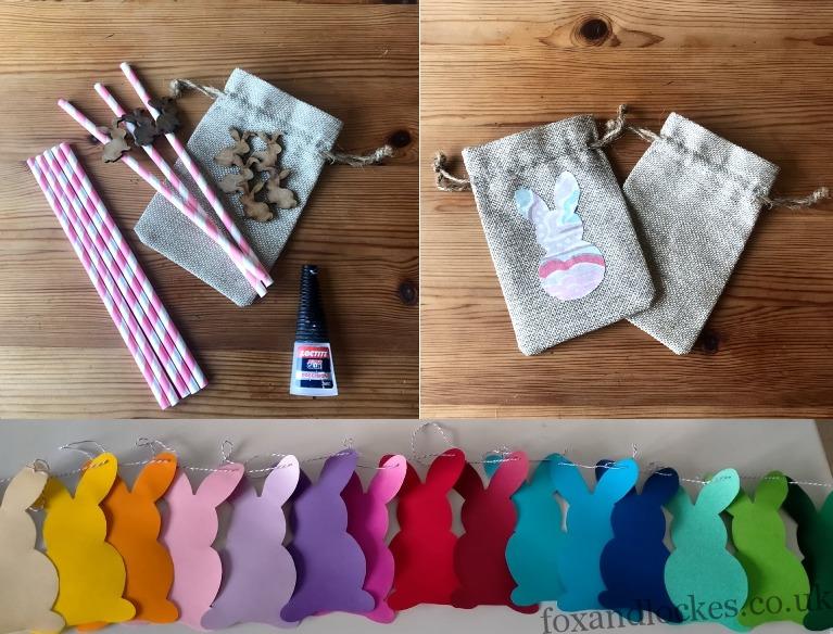 Homemade Bunny Straws, Bags and Bunting