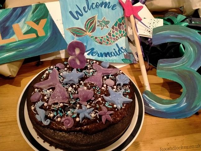 Chocolate Vegan Mermaid Birthday Cake