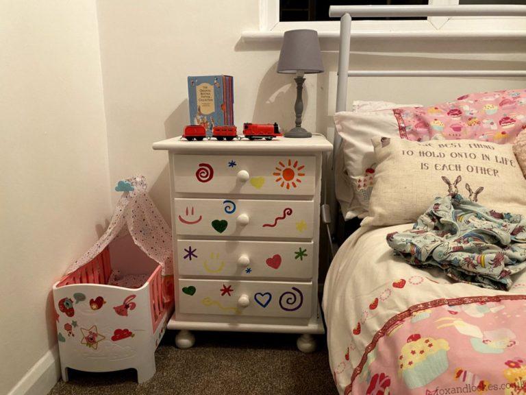 Upcycling a bedside cabinet for a child’s bedroom